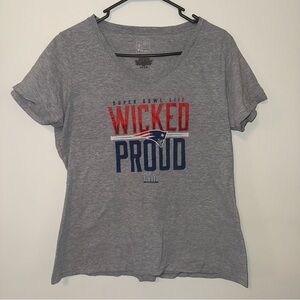 Fanatics New England Patriots Super Bowl LIII “Wicked Proud” Women’s T-Shirt Lg